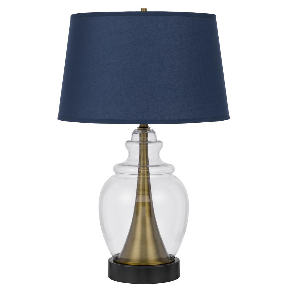 Cupola glass/metal table lamp