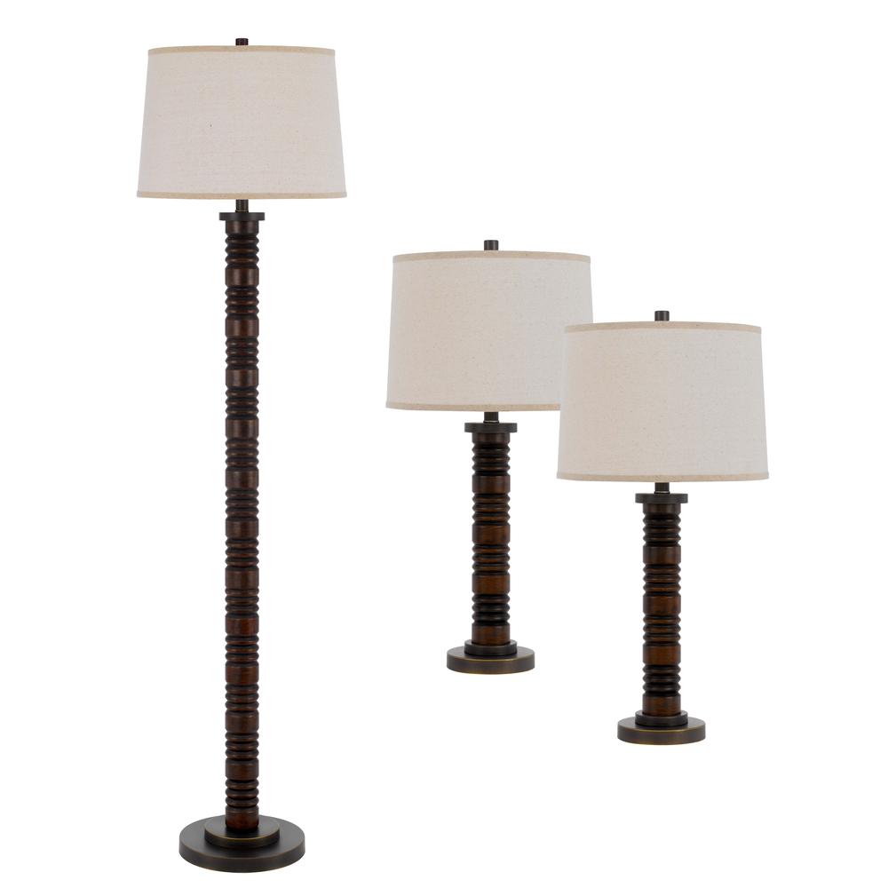 150W 3 way Northfield resin table and floor lamp set. Priced and sold as a 3 pcs package all in one box.