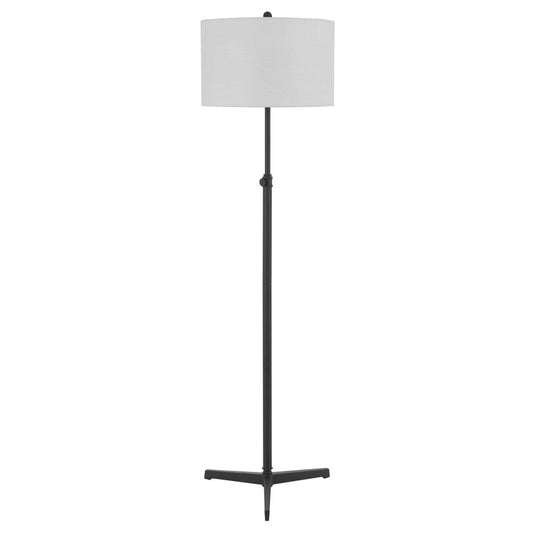 150W 3 way Rolla metal floor lamp with hardback fabric shade