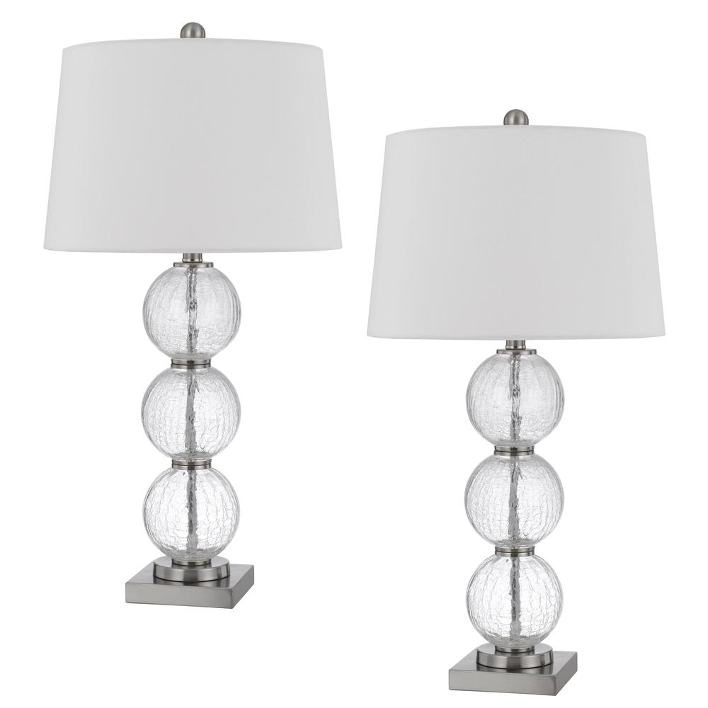 150W 3 way Crosset crackle glass table lamp, Priced and sold as pairs