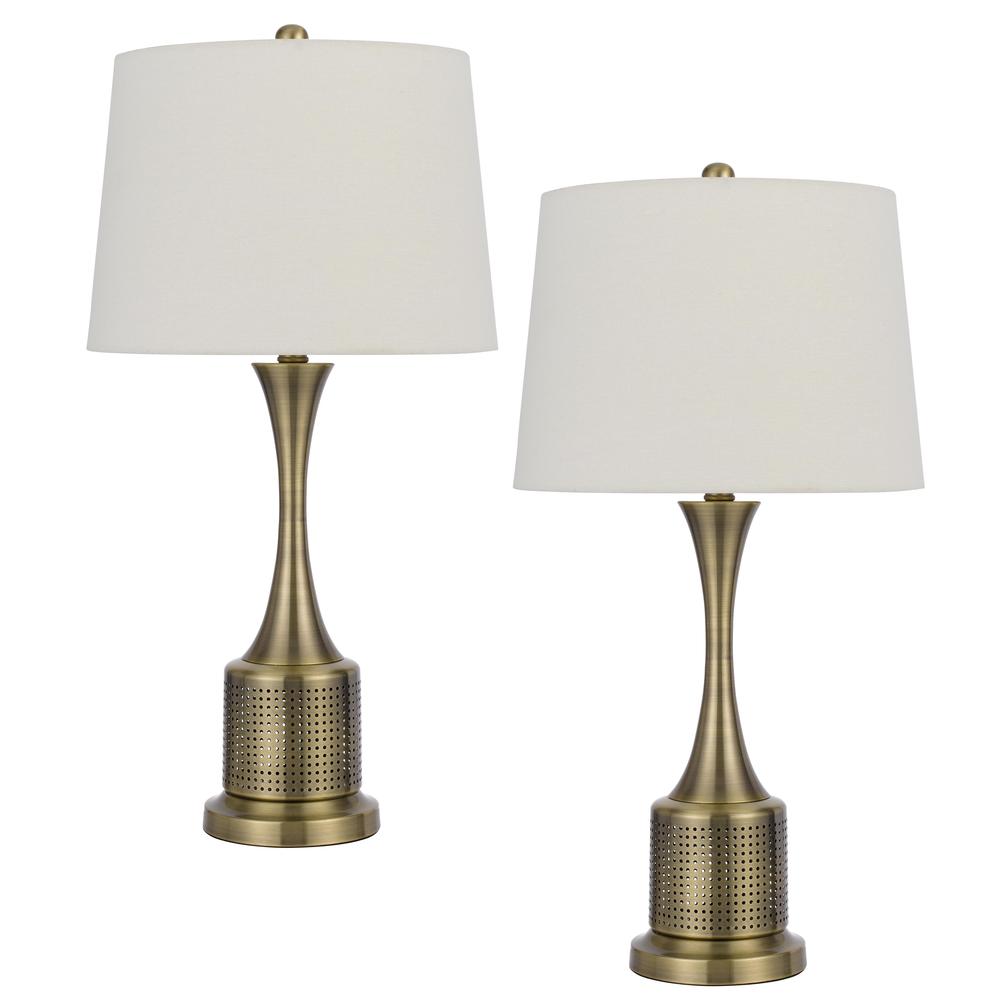 100W Toccoa metal table lamp. Priced and sold as pairs