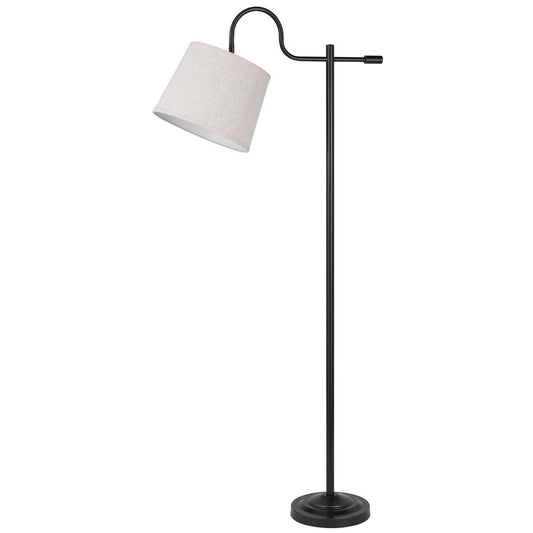 60W Rexburg metal downbridge floor lamp with adjustable shade