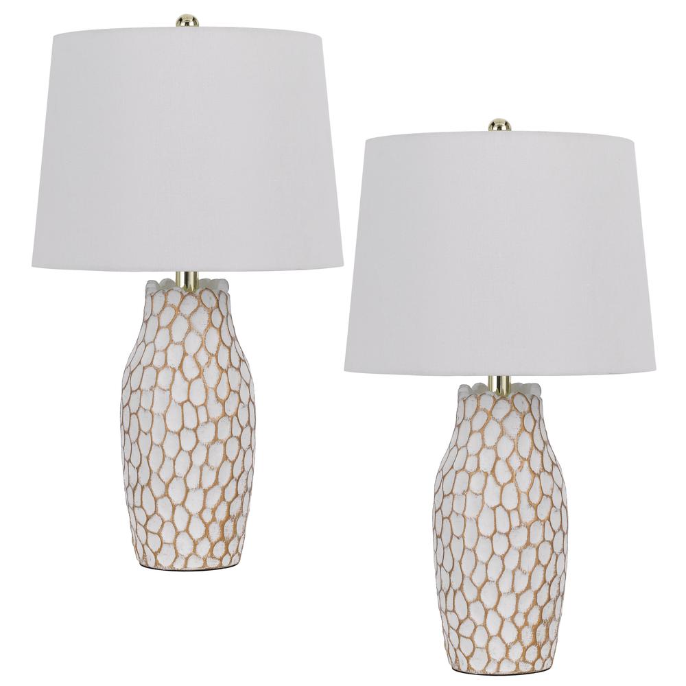 100W Elmira Ceramic table lamp. Priced and sold as pairs