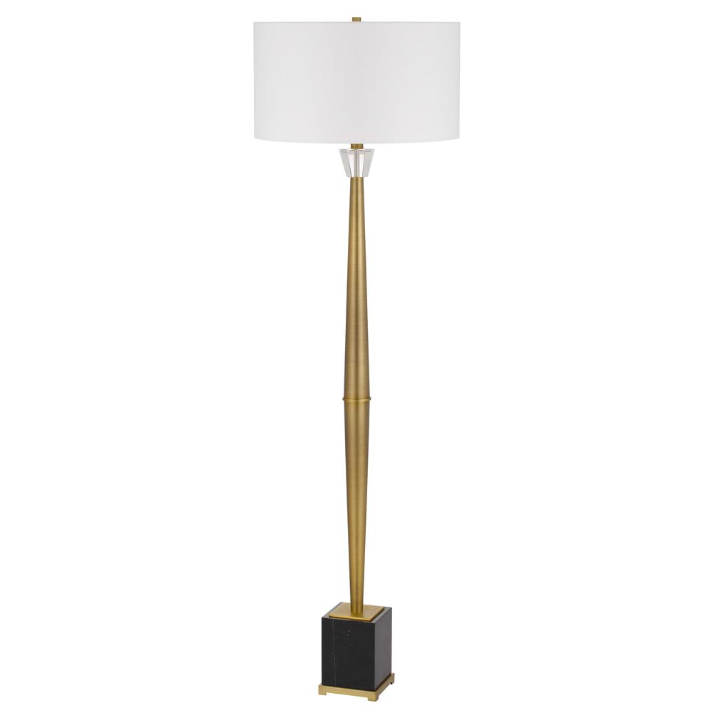 150W 3 way Salford metal floor lamp with crystal font / marble base