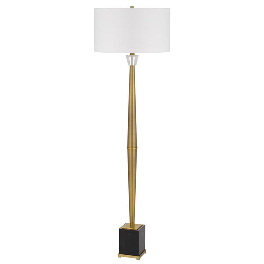 150W 3 way Salford metal floor lamp with crystal font / marble base