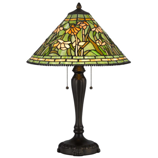 60W x 2 Milwood tiffany table lamp