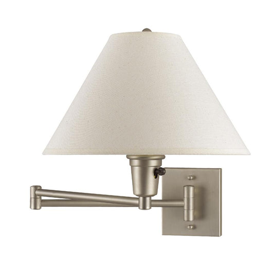 10" Height Metal Wall Lamp in Brushed Steel