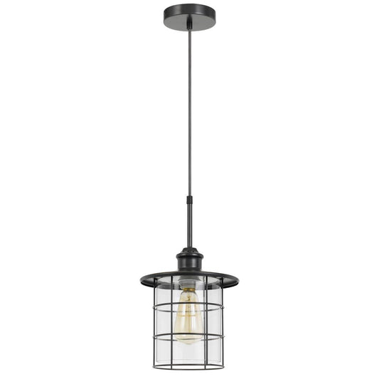 60W Silverton metal/glass pendant fixture (Edison bulbs NOT included), Dark Bronze