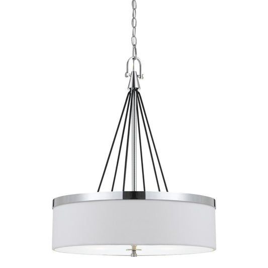 60W X 3 Rimini Pendant Fixture With Hardback Fabric Shade