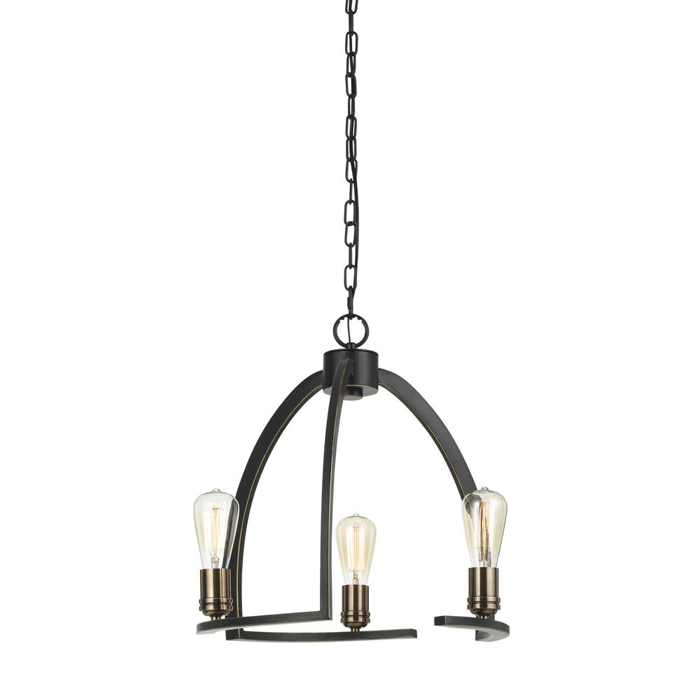 18.5" Height Metal Chandelier in Dark Bronze Finish