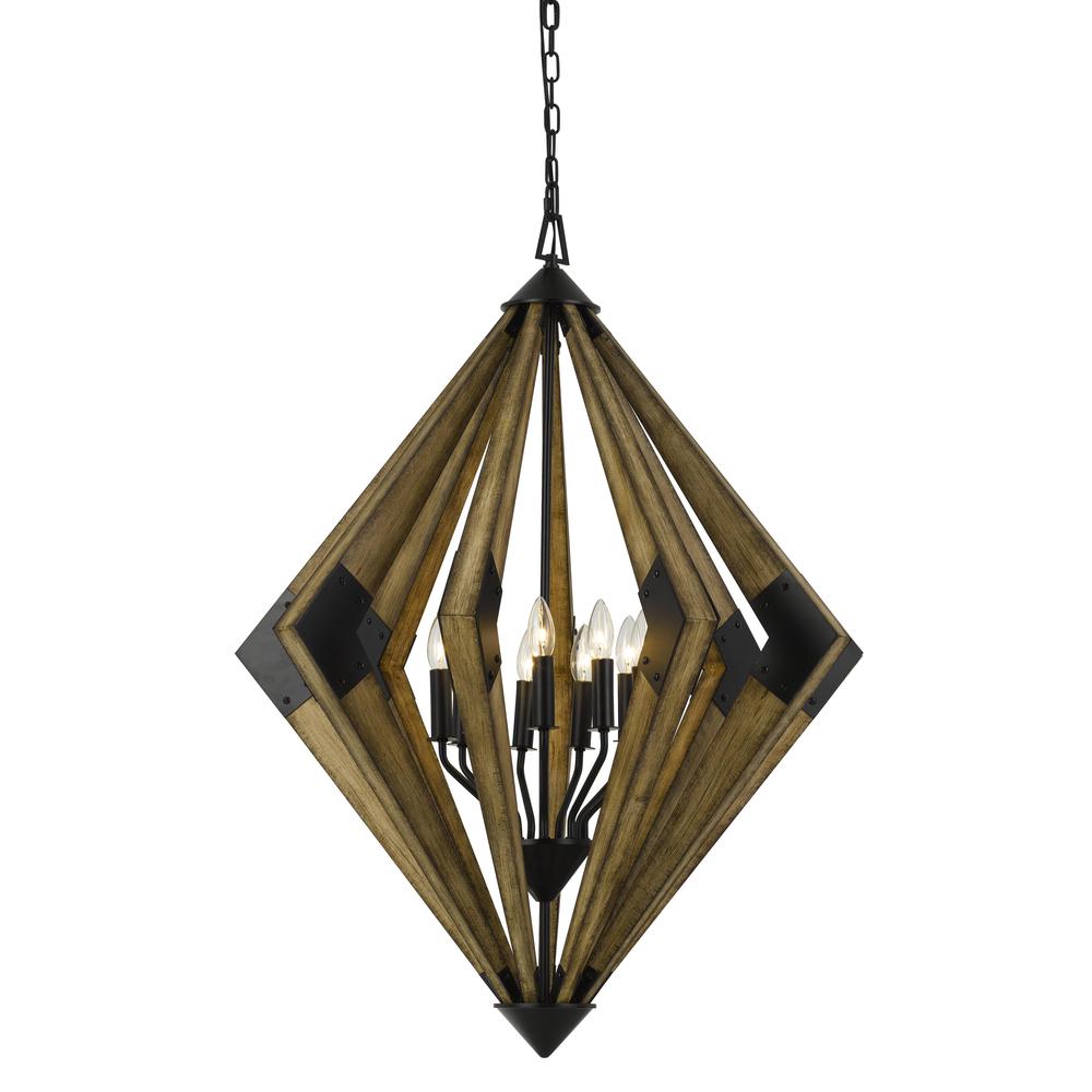 60W X 9 Arezzo Wood Chandelier