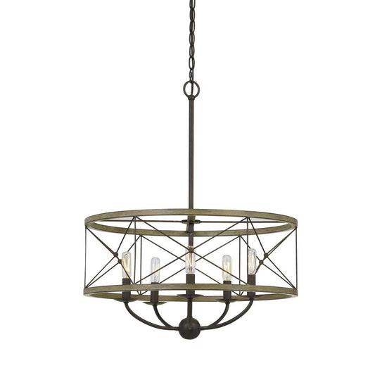 40W X 5 Modica Metal Pendant Fixture (Edison Bulbs Not Included)