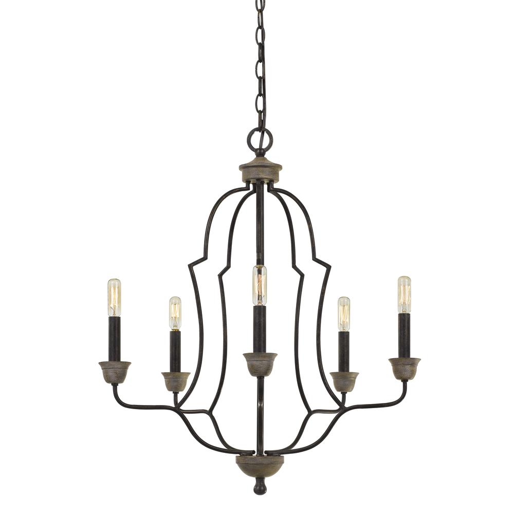 60W X 5 Lebrija Metal Chandelier (Edison Bulbs Not included)