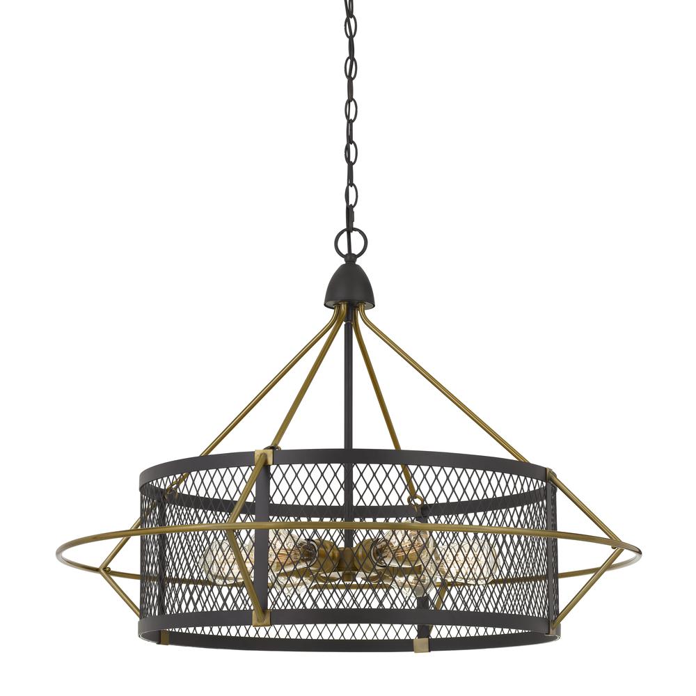 60W X 6 Caserta Metal Chandelier With Mesh Shade (Edison Bulbs Not included)