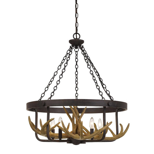 Angelo 60W X 5 Metal Antler Chandelier