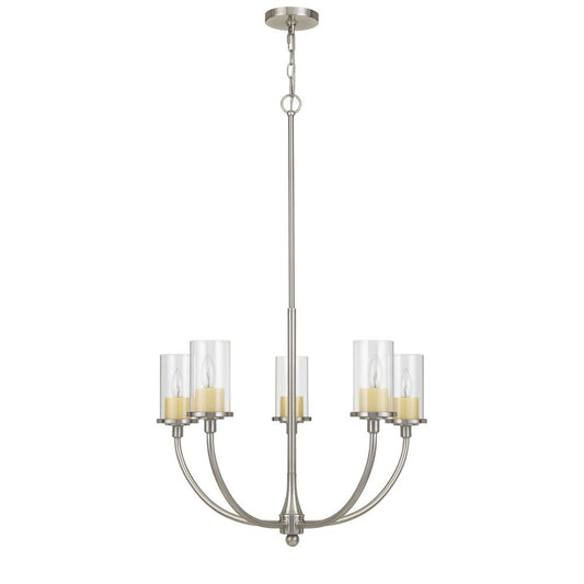 Jervis Metal Chandelier With Glass Shades