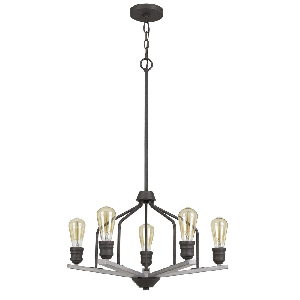 Corning Metal Chandelier (Edison Bulbs Not included)