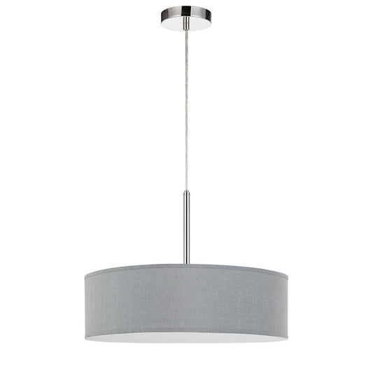 LED 18W Dimmable Pendant With Diffuser And Hardback Fabric Shade, FX3731GR