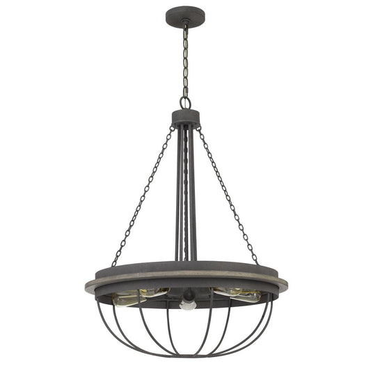 60W x 5 Nixa metal chandelier (Edison bulbs NOT included), Dove Grey