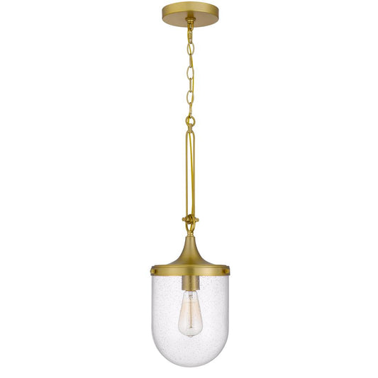 60W Ithaca bubbled glass pendant fixture