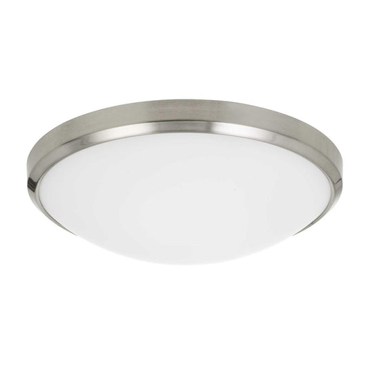 integrated LED 25W, 2000 Lumen, 80 CRI, Dimmable Ceiling Flush Mount With Glass Diffuser