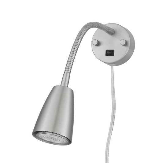 6W LED gooseneck bedside reading light (3K, 6W GU10 bulb included)