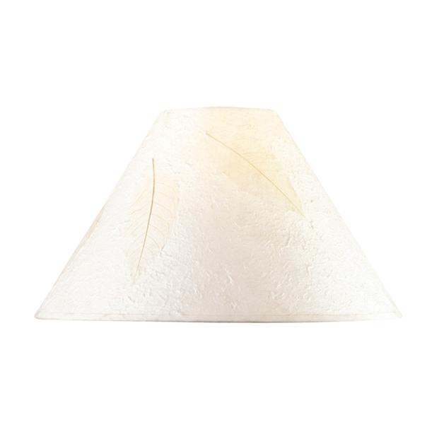 Hardback Round Paper Shade W/Leaf