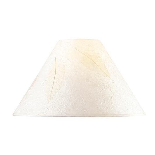 Hardback Round Paper Shade W/Leaf