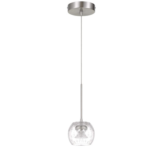 Ithaca 3000K, 8W, 700 Lumen, 90 CRI Dimmable LED Glass Mini Pendant With Clear Bulbbed Glass