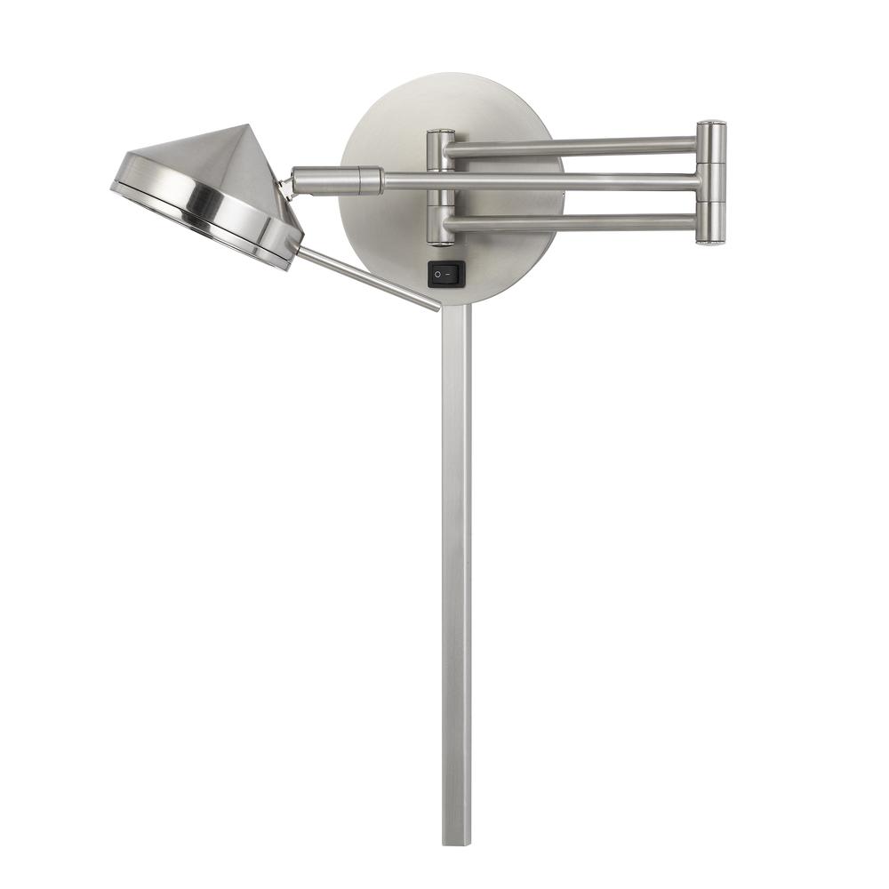 LED 6W Zug Wall Swing Arm Reading Lamp. 3 Ft Wire Cover included, WL2926BS