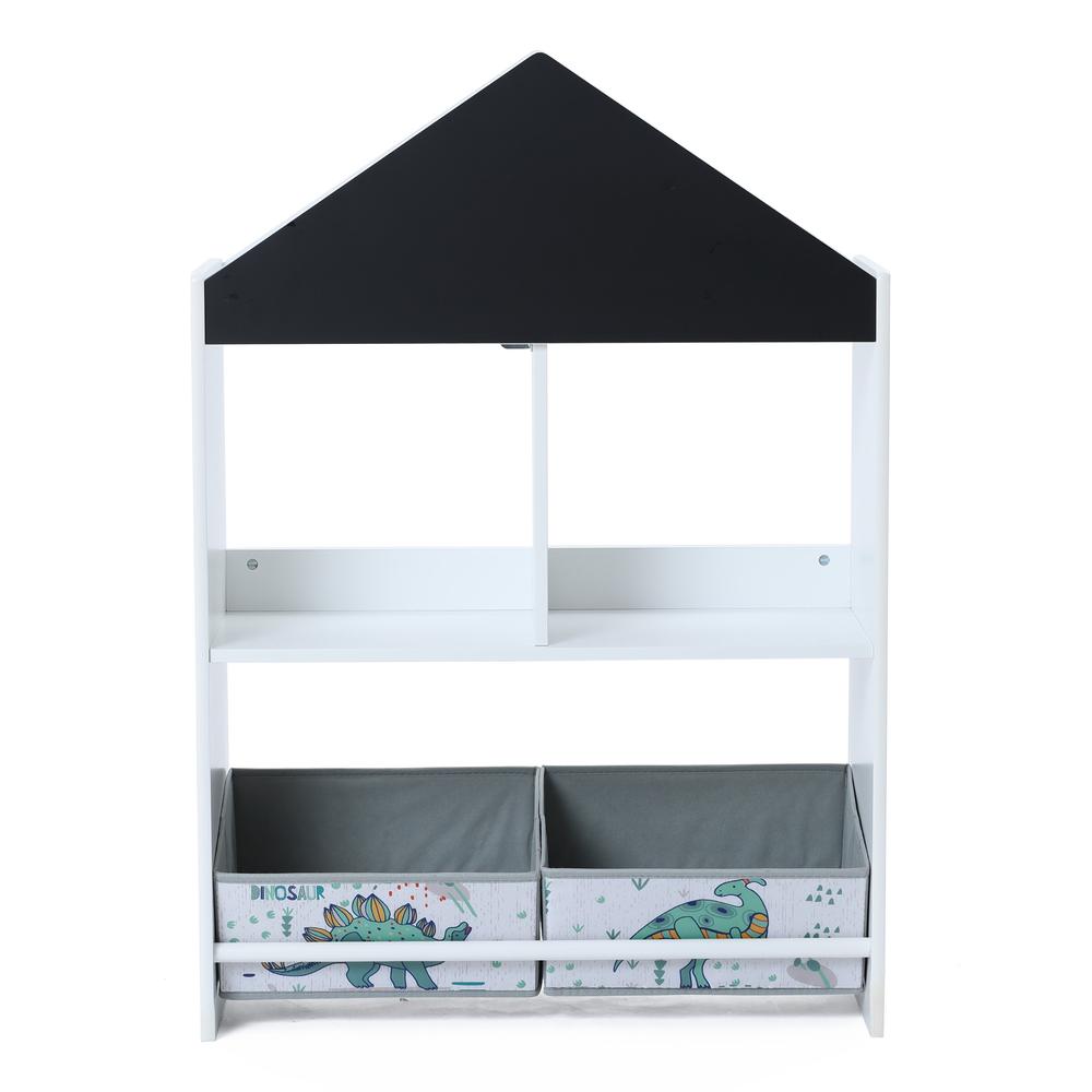 Children's Multi-Functional Dinosaur House Bookcase Storage Bin Floor Cabinet