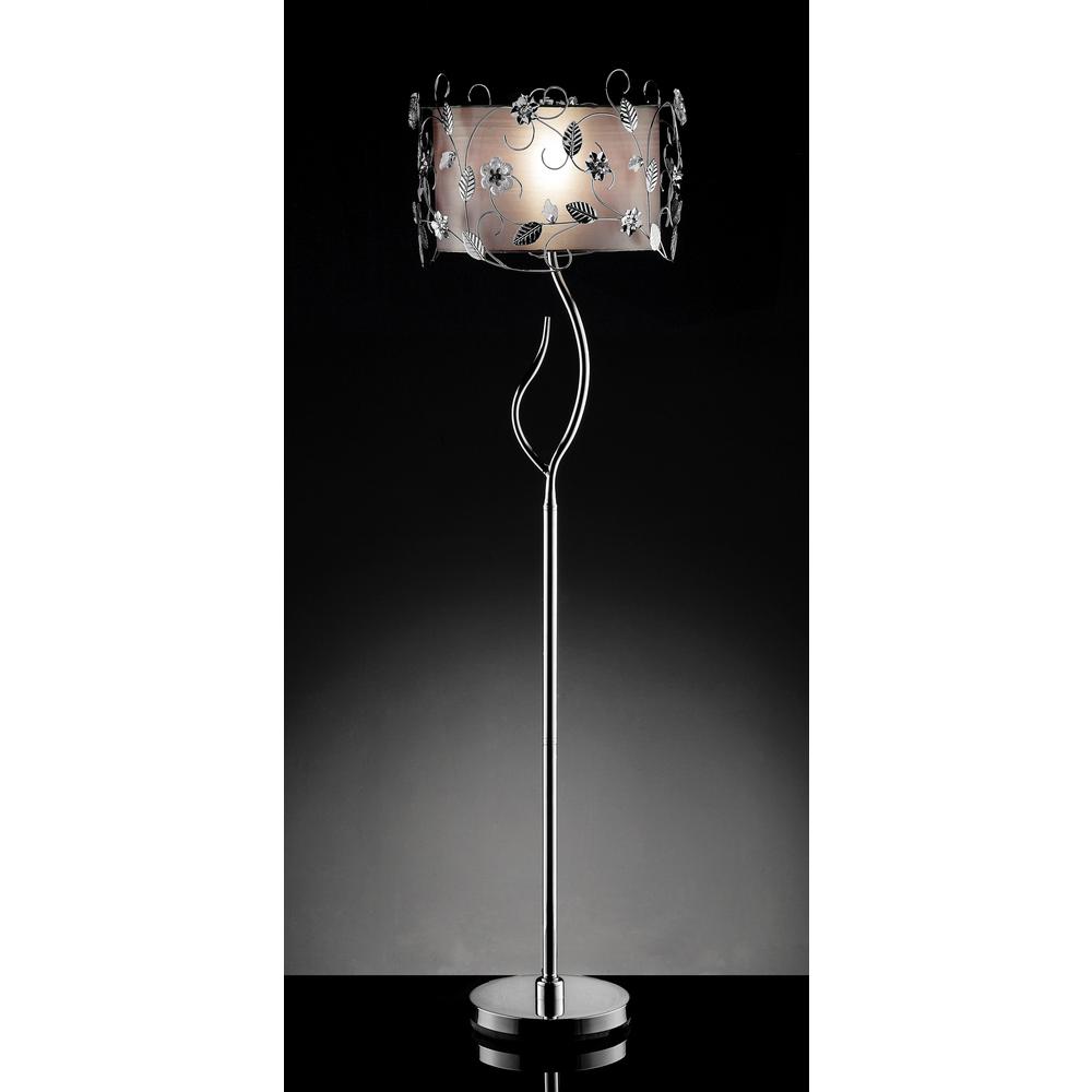 Silver Crystal Floor Lamp