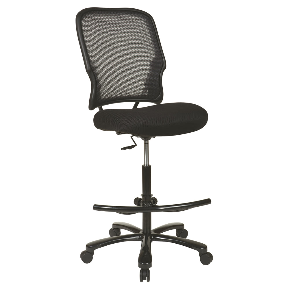 Big Man's Dark AirGrid¬Æ Back with Black Mesh Seat Double Layer Seat Drafting Chair