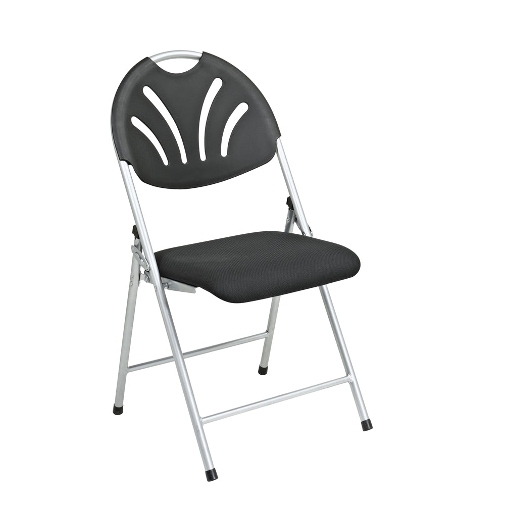 Folding Chair with Plastic Fan Back