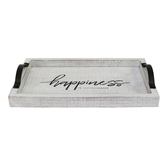 Stratton Home Decor Happiness Wood Tray