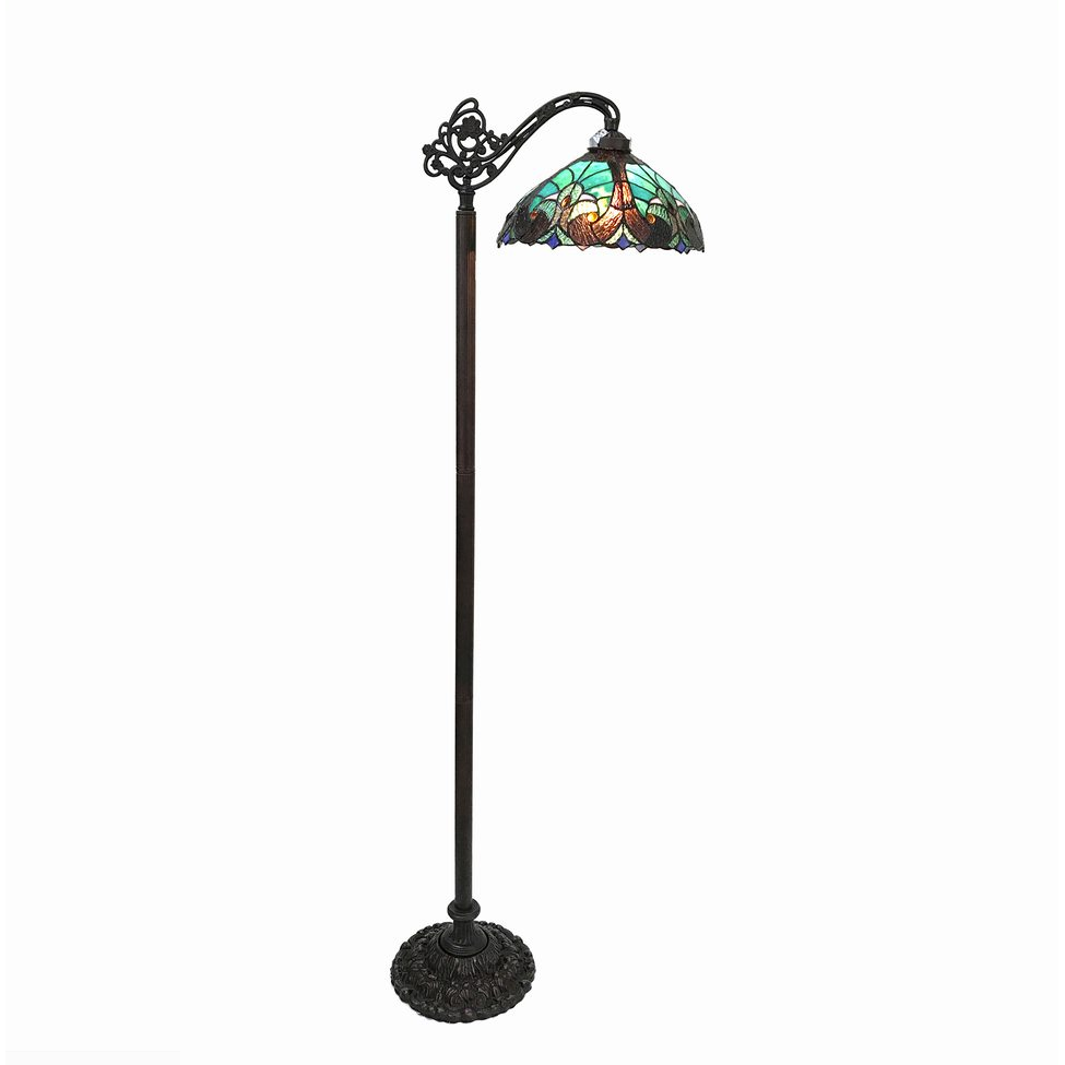 LIAISON Tiffany-style 1 Light Victorian Reading Floor Lamp 13" Shade