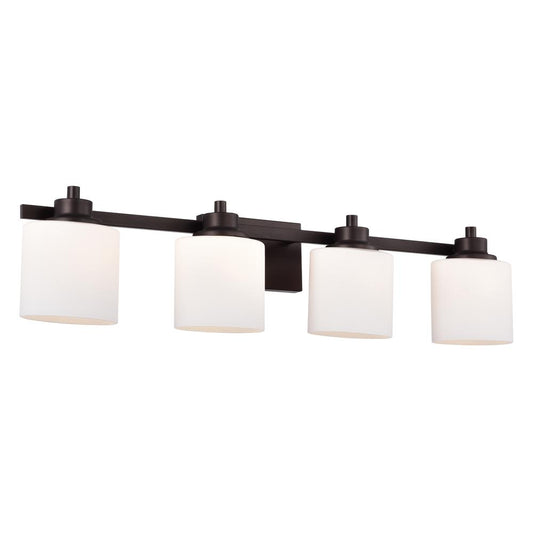 CHLOE Lighting SOLBI Contemporary 4 Light Oil Rubbed Bronze Bath Vanity Fixture 33" Wide