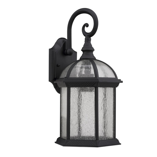 HAVANA DIVINE Transitional 1 Light Black Outdoor Wall Sconce 16" Height