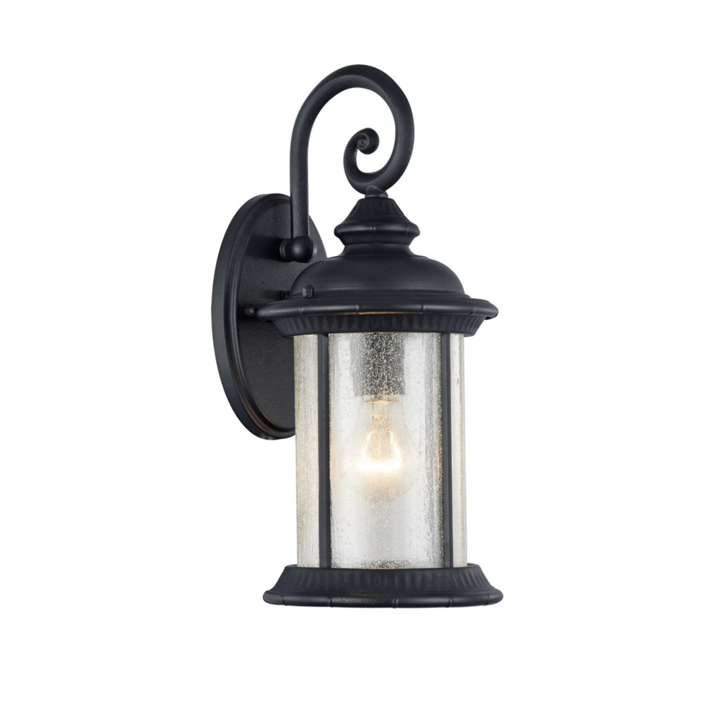 FEISS Transitional 1 Light Black Outdoor Wall Sconce 15" Height