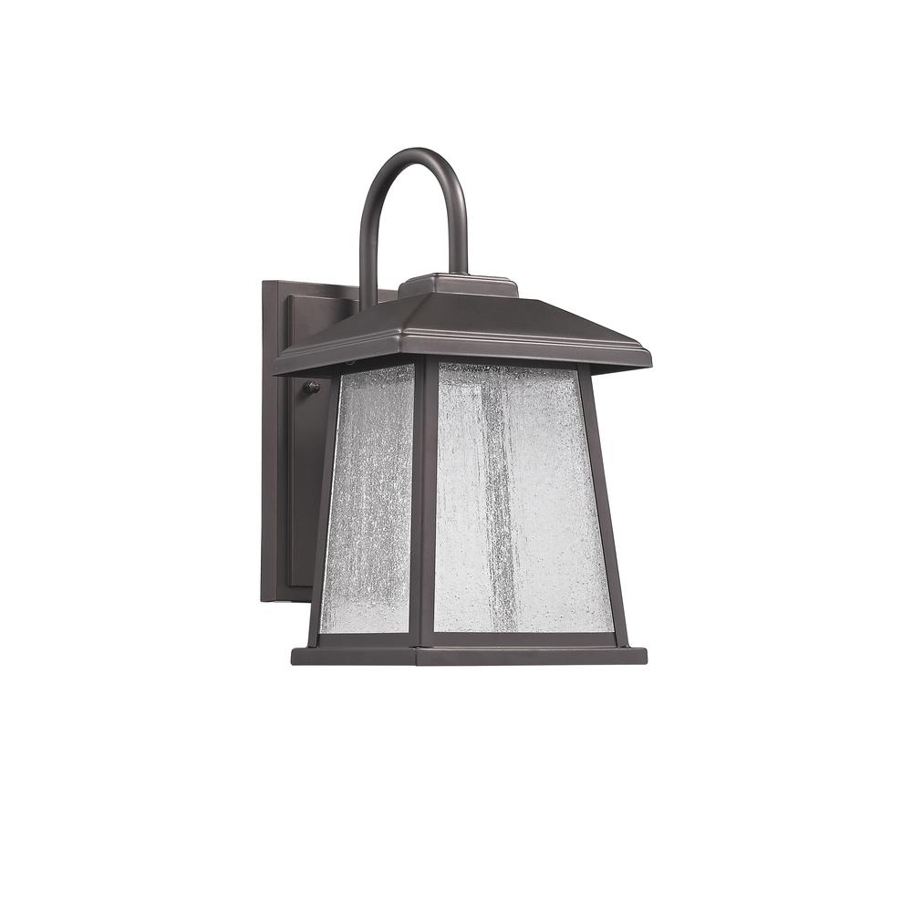 FRONTIER Transitional LED Rubbed Bronze Outdoor Wall Sconce 12" Height