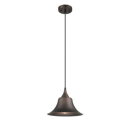 IRONCLAD Industrial 1 Light Rubbed Bronze Mini Ceiling Pendant 11.5" Wide