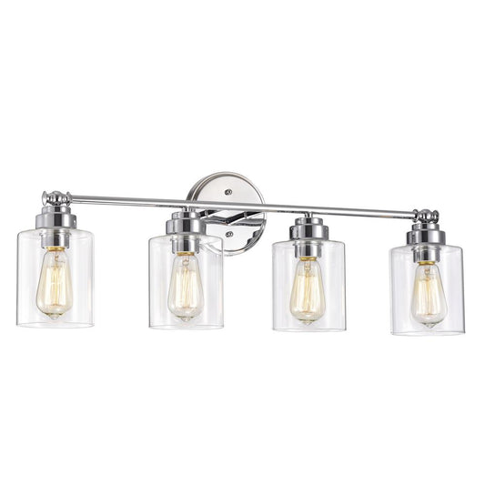 CHLOE Lighting KARSON Transitional 4 Light Chrome Bath Vanity Fixture 30 " Wide