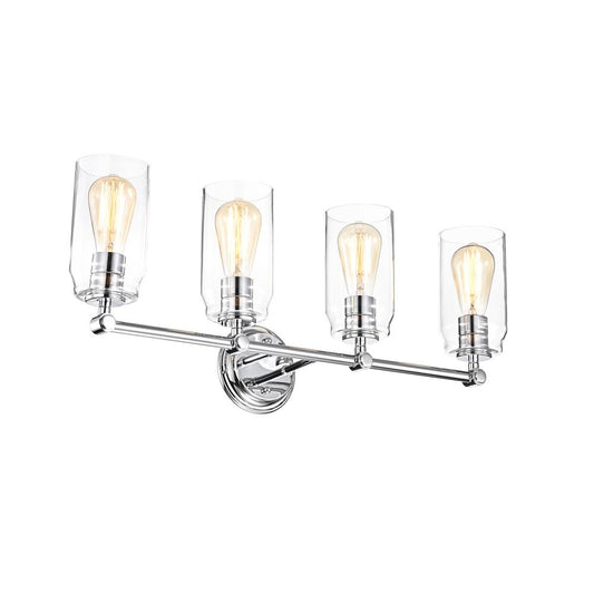 CHLOE Lighting JOYCE Contemporary 4 Light Chrome Bath Vanity Fixture 28" Width