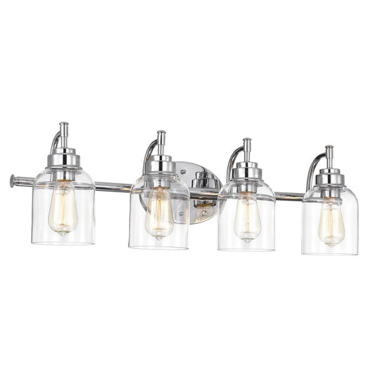 CHLOE Lighting ADAIR Transitional 4 Light Chrome Bath Vanity Fixture 30" Wide