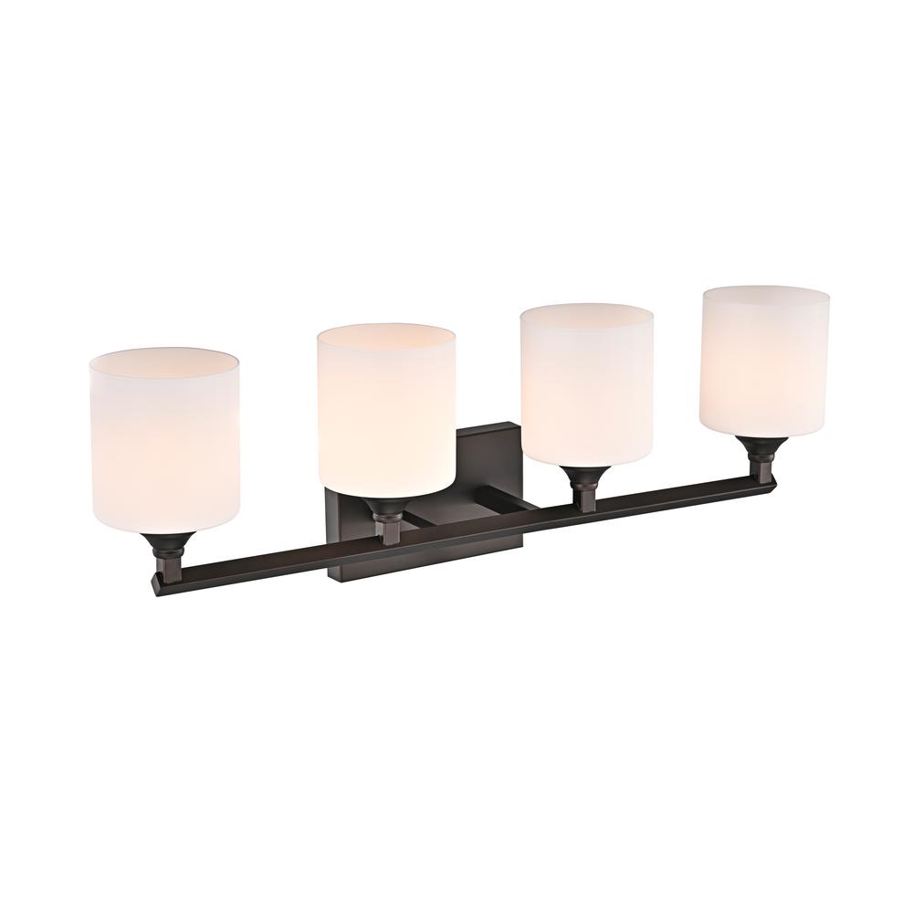 CHLOE Lighting JANE Contemporary 4 Light Rubbed Bronze Bath Vanity Fixture 29" Width