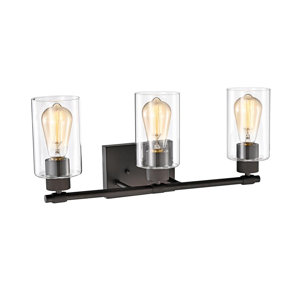 CHLOE Lighting MERCY Contemporary 3 Light Rubbed Bronze Bath Vanity Fixture 22" Width