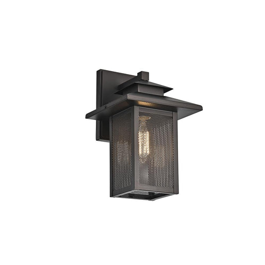 CHLOE Lighting IRONCLAD Transitional 1 Light Rubbed Bronze Outdoor Wall Sconce 13" Height