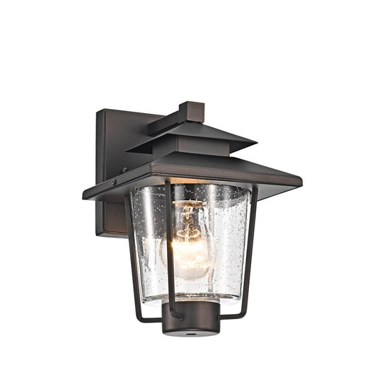 CHLOE Lighting THOMAS Transitional 1 Light Rubbed Bronze Outdoor Wall Sconce 10" Height