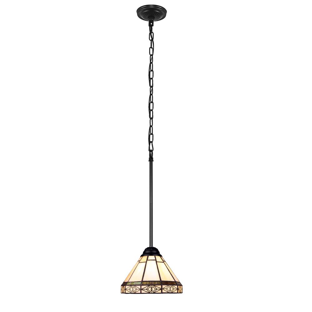 Belle Mission-Style 1 Light Blackish-Bronze Finish Mini Pendant Ceiling Fixture