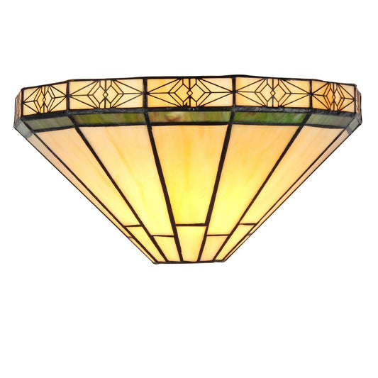 BELLE Tiffany-style 1 Light Mission Wall Sconce 12" Wide